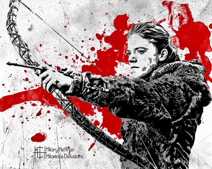 Cool art for Game of Thrones. - Game of Thrones, Jon Snow, Sansa Stark, Arya stark, Tyrion Lannister, Sandor Clegane, Brienne, Longpost