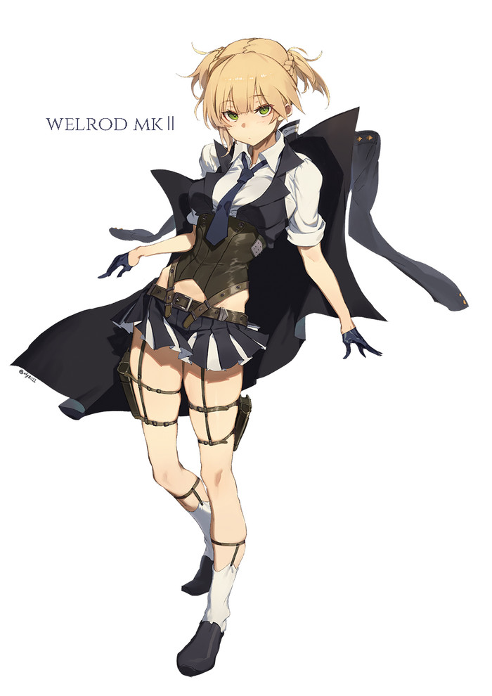 Welrod Anime Art, Girls Frontline, Welrod mk2