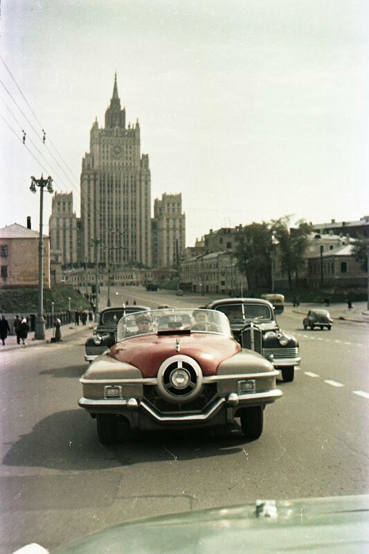 ZIS-112 on the streets of Moscow, September 1956 - Moscow, Transport, the USSR, 50th