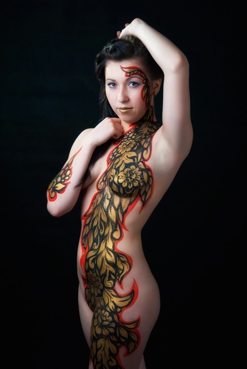 Body painting - 6 - NSFW, Breast, Strawberry, Erotic, Bodypainting, , Girls, Beautiful girl, Longpost