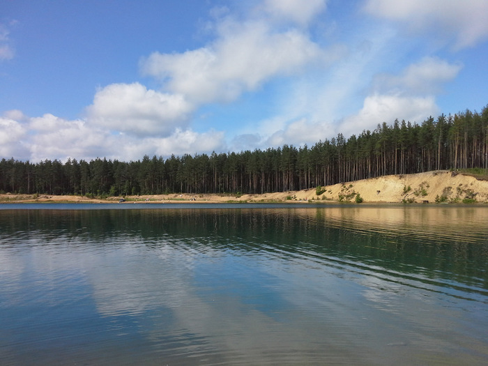 Sand quarry on the site of a unique landform - Toksovskie Kamy. - The photo, Longpost, Pokatushki, Forest, Nature, Relaxation, Water, Career, My