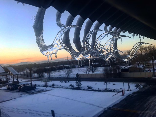 Strong wind and interesting icicles) - Wind, Icicles, Winter