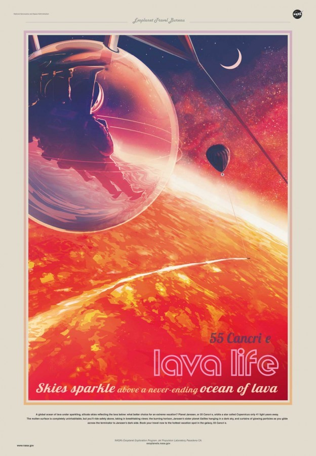 Travel poster of exoplanet 55 Cancer e - Space, Туристы, Poster, Planet, Spitzer, Longpost