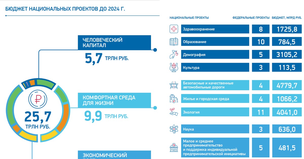 Национальные проекты сроки реализации