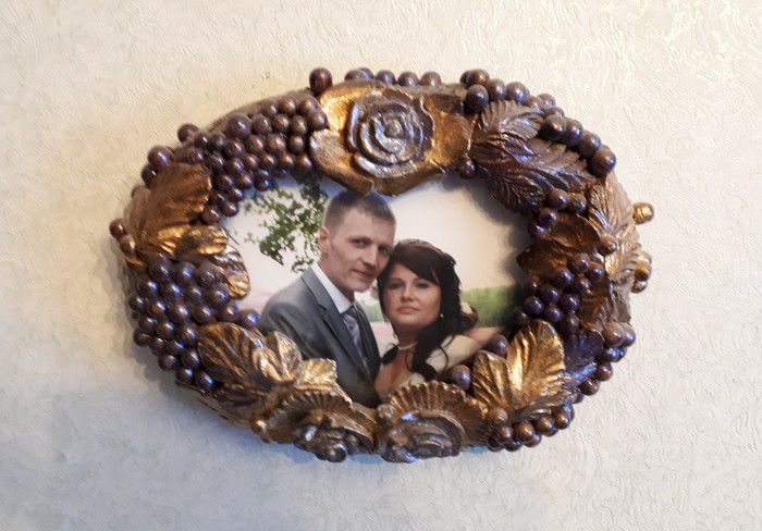 Photo frame, wood carving (linden material) - My, Photo Frame, Wood carving, Handmade, , Zolotaya Potal