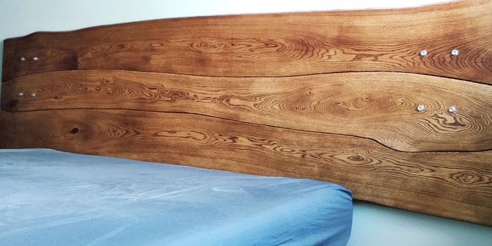 Headboard for 40000 - My, Longpost, Bed, Wood products, With your own hands, Oak