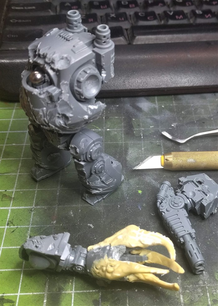 Chaos forged Contemptor - Моё, Wh miniatures, Warhammer 40k, Contemptor, Покраска миниатюр, Хобби, Длиннопост