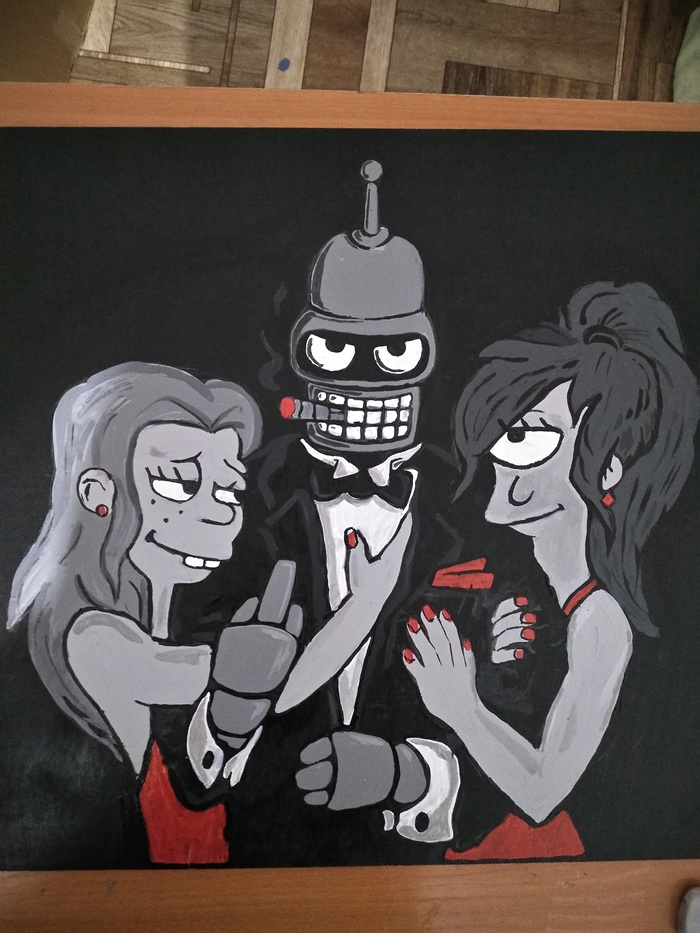 I stole Bender from the net, but I think my version is also not bad :) - Bender, Turanga Leela, 