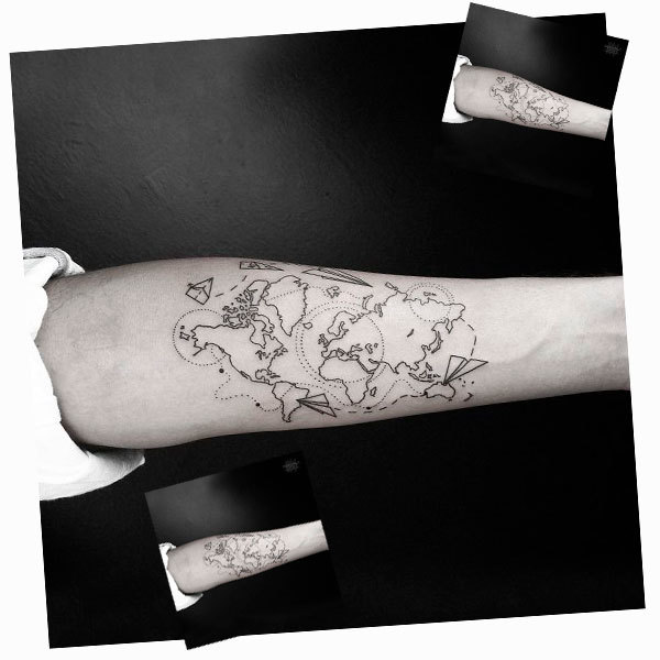 Geometry - a tattoo of amazing beauty or dirt on your arm? - My, Tattoo, Geometry, GIF, Longpost