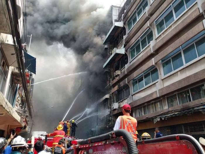 Fire in the streets. - Fire, Asia, Thailand, The street