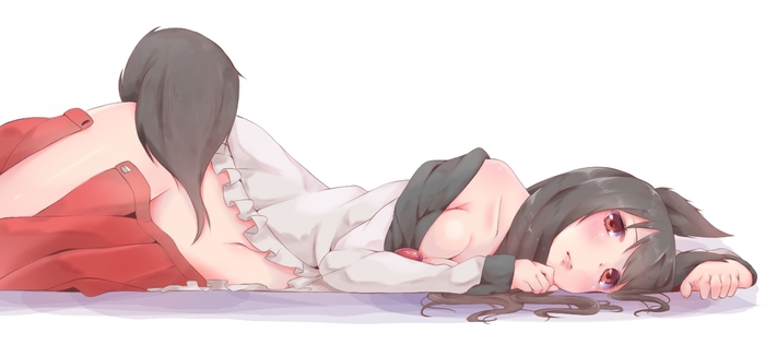 Art Laziness - NSFW, Anime art, Anime, Touhou, Imaizumi kagerou, Animal ears