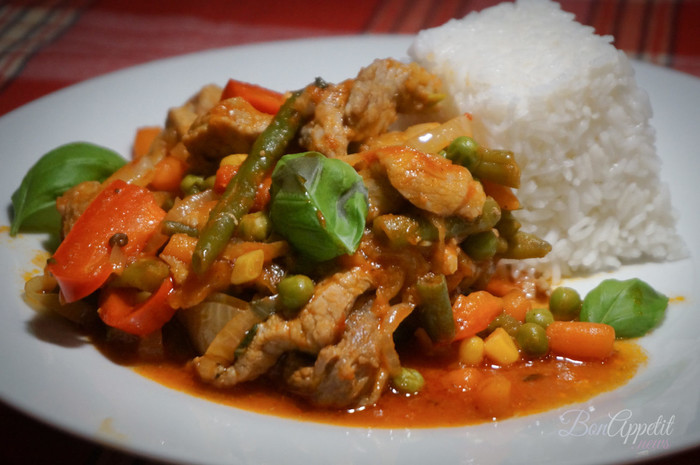 Braised pork with vegetables - My, , Recipe, , Longpost