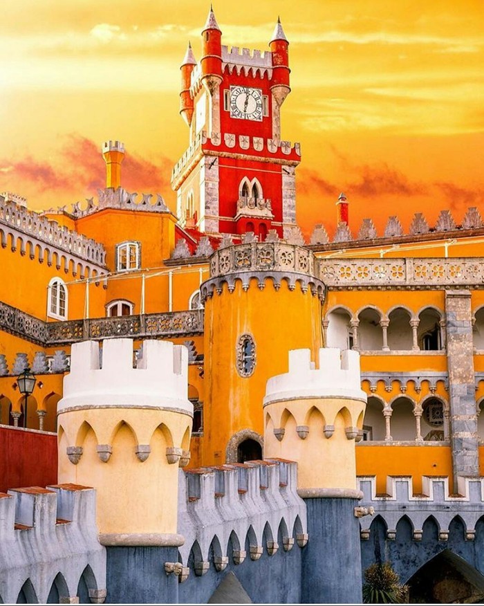 Pena Palace, Sintra, Portugal. - Castle, Portugal, Architecture, The photo