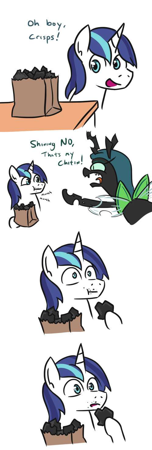 Chips for Shining - My little pony, Queen chrysalis, Shining armor, Comics, Jargon scott, Longpost