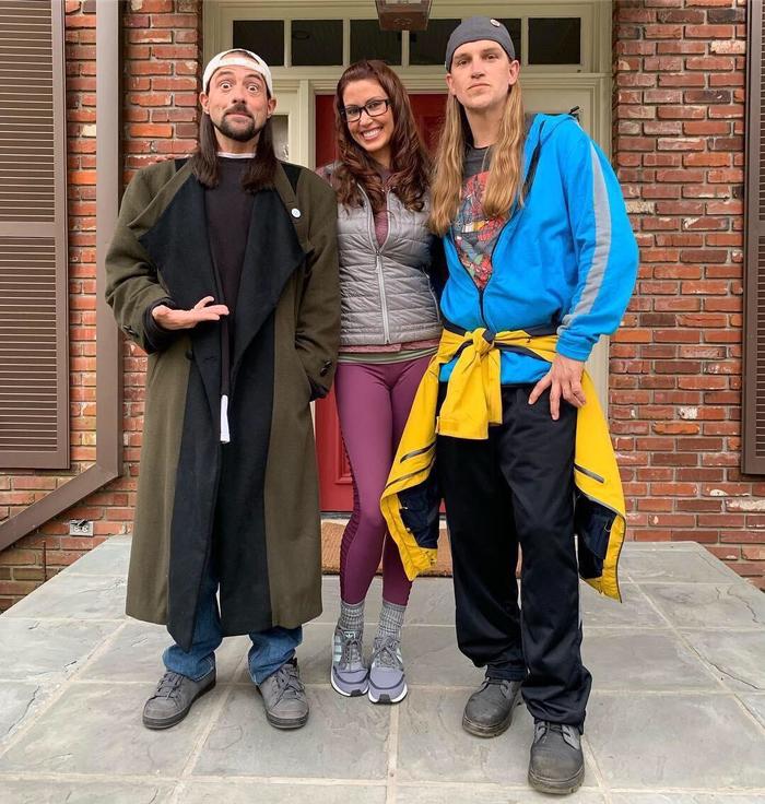 Shannon Elizabeth on the set of Jay and Silent Bob Reboot! - Jay and Silent Bob, Shannon Elizabeth, Jason Mews, Kevin Smith, Celebrities, Movies, Photos from filming