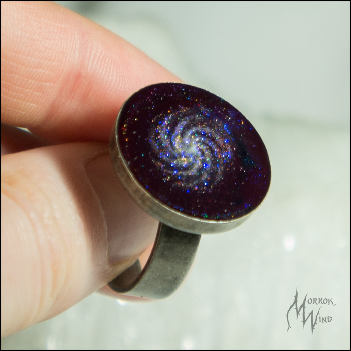 Personal galaxy - My, Galaxy, Resin, Needlework without process, With your own hands, Longpost, Space, Ring