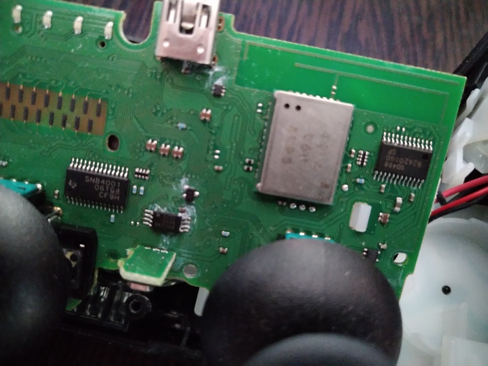 PS3 controller drooled over power port - My, Electronics repair, , Longpost