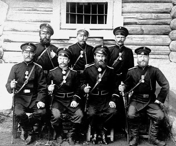 A group of guards at the Butyrskaya prison, Moscow, Russian Empire, 1903 - The photo, Guards, Prison