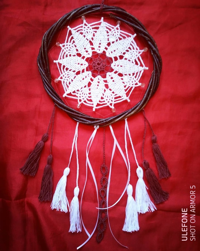 Creation. Start. - My, Dreamcatcher, Needlework, Knitting, Decor, Painting, Panel, Semi-precious stones, Mascot, Longpost