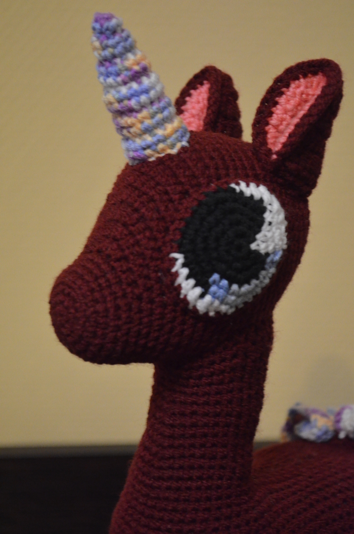 cherry unicorn - My, Unicorn, , Handmade, Soft toy, With your own hands, Needlework without process, Longpost