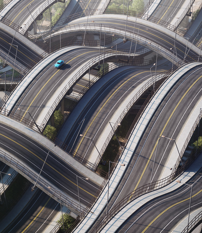 100 roads - Road, Bridge, Surrealism