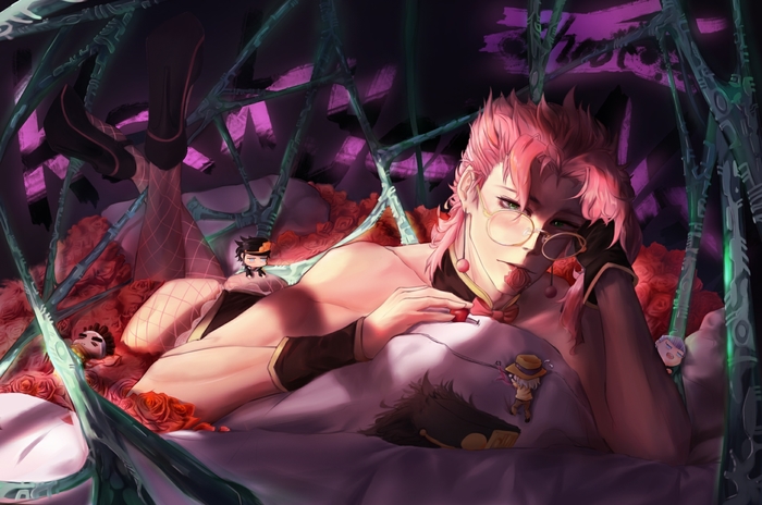 Noriaki Kakyoin - NSFW, Its a trap!, Bulge, Jojos bizarre adventure, Kakyouin Noriaki, Anime, Anime art