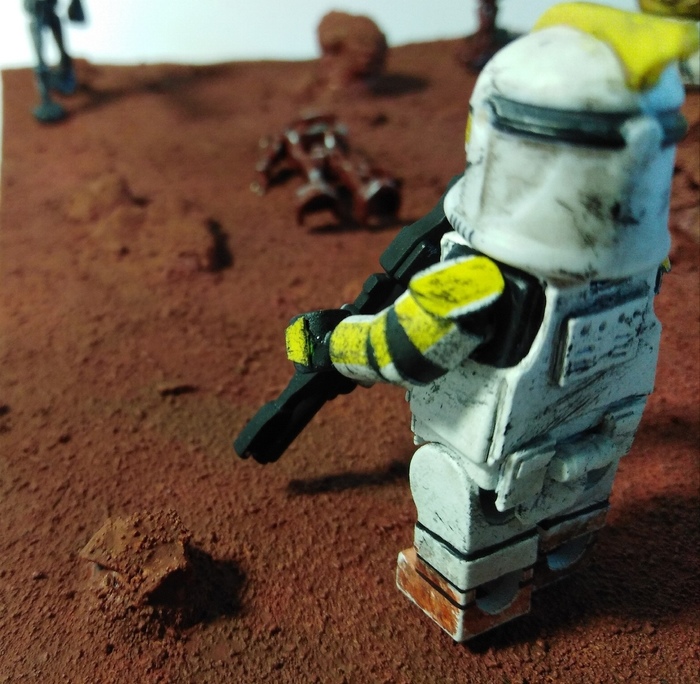 Diorama on ZV. Battle of Geonosis - My, Needlework with process, Longpost, Customization, Lego