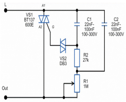 Homemade dimer. Sparks variable resistor. - Radio amateurs, Dimers