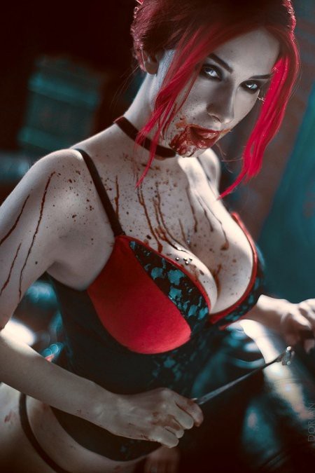 Stylish sexy vampire biting her victim - NSFW, Cosplay, PHOTOSESSION, The photo, , Vampires, Longpost, Vampire: The Masquerade