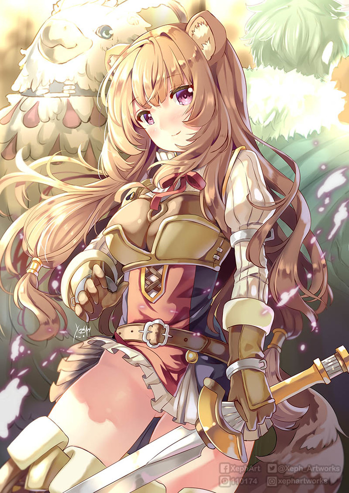 Raphtalia - NSFW, Anime, Anime art, Animal ears, Tate no Yuusha no Nariagari, Raphtalia, Booty, Breast, Underwear, Longpost