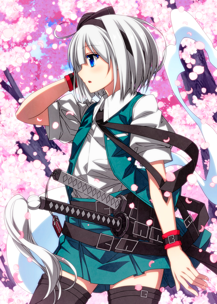 Konpaku Youmu Touhou, Konpaku Youmu, Anime Art, ,  , Sazanami mio