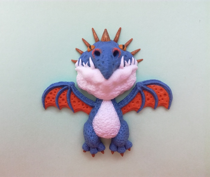 Dragon Stormfly - My, The Dragon, How to train your dragon, Magnet, Pendant, Needlework without process