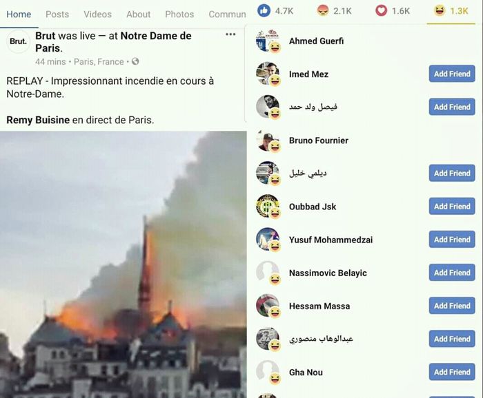 Muslim reaction to Notre Dame fire - Fire, Fire of Notre Dame de Paris, Muslims, Longpost, Notre dame cathedral, Facebook, Reaction