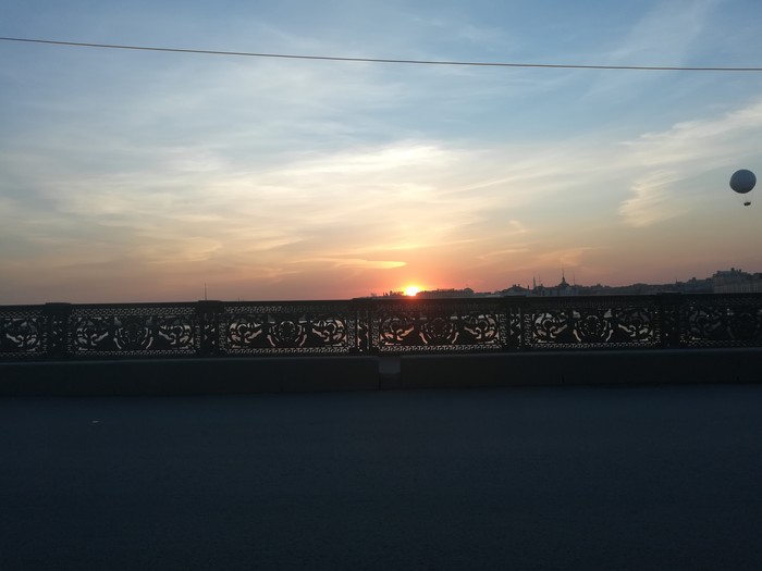 Foundry bridge. St. Petersburg. - My, The photo, Bridge, Sunset, Saint Petersburg