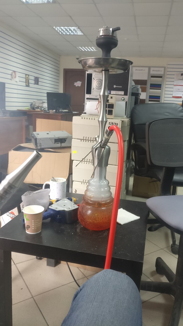 Hookah at work on Saturday - My, Hookah, Work