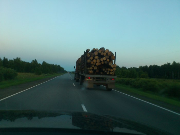 I always remember that movie - My, Destination, Timber carrier, Log, Road