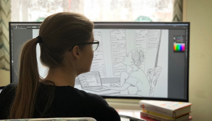 «На мониторе 21:9 спокойно помещаются восемь мобильных макетов в ряд». Тест-драйв ультраширокого монитора от дизайнера Длиннопост