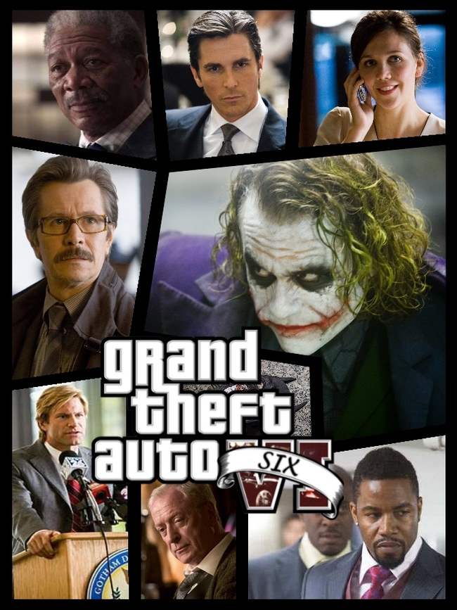 GTA: The Dark Knight - My, Gta 5, Batman, The Dark Knight, Joker, Game art, Games, Gta, Rockstar