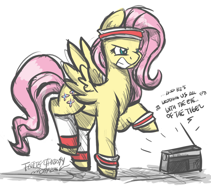  My Little Pony, Fluttershy, Eye of the tiger, Flutterthrash