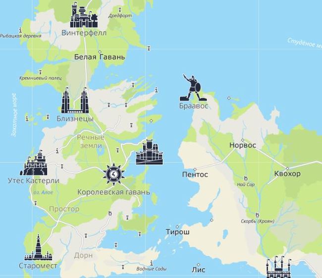 Пентос игра престолов карта