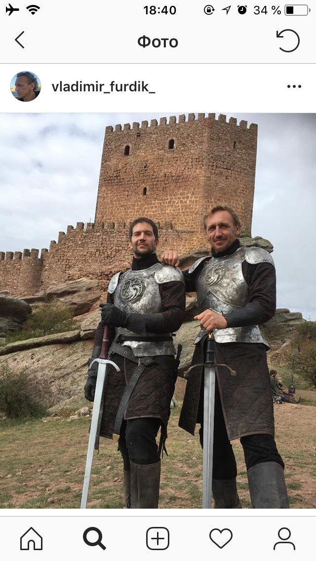 Photo from the insta of the actor who played KN.. - Game of Thrones, Game of Thrones season 8, King of the night, Spoiler, Screenshot