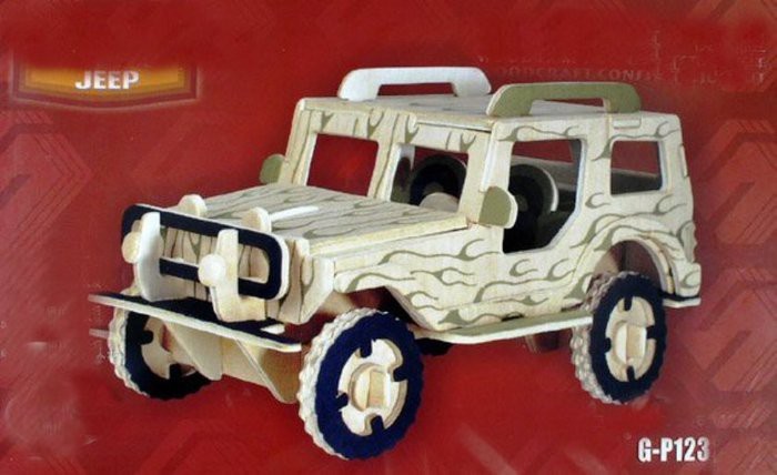 Model Jeep made of plywood - My, Jigsaw, Plywood, Handmade, Longpost