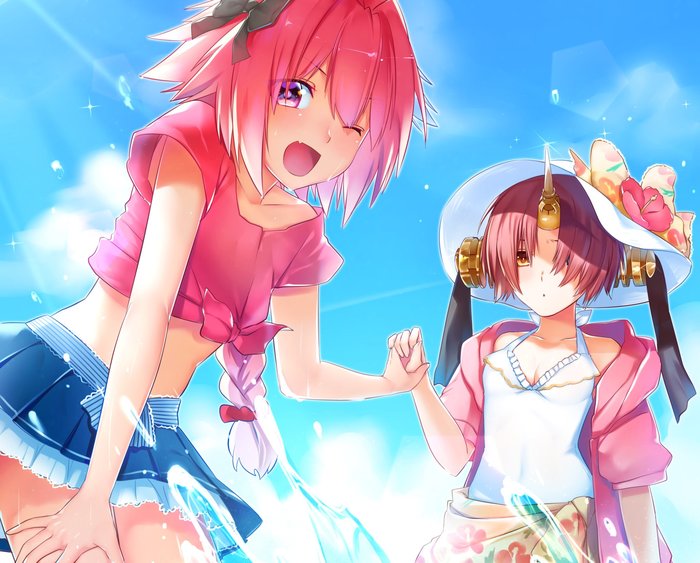 Astolfo and Fran - Anime, Anime art, Astolfo, Berserker of Black, Fate apocrypha, Fate, Its a trap!, Anime trap