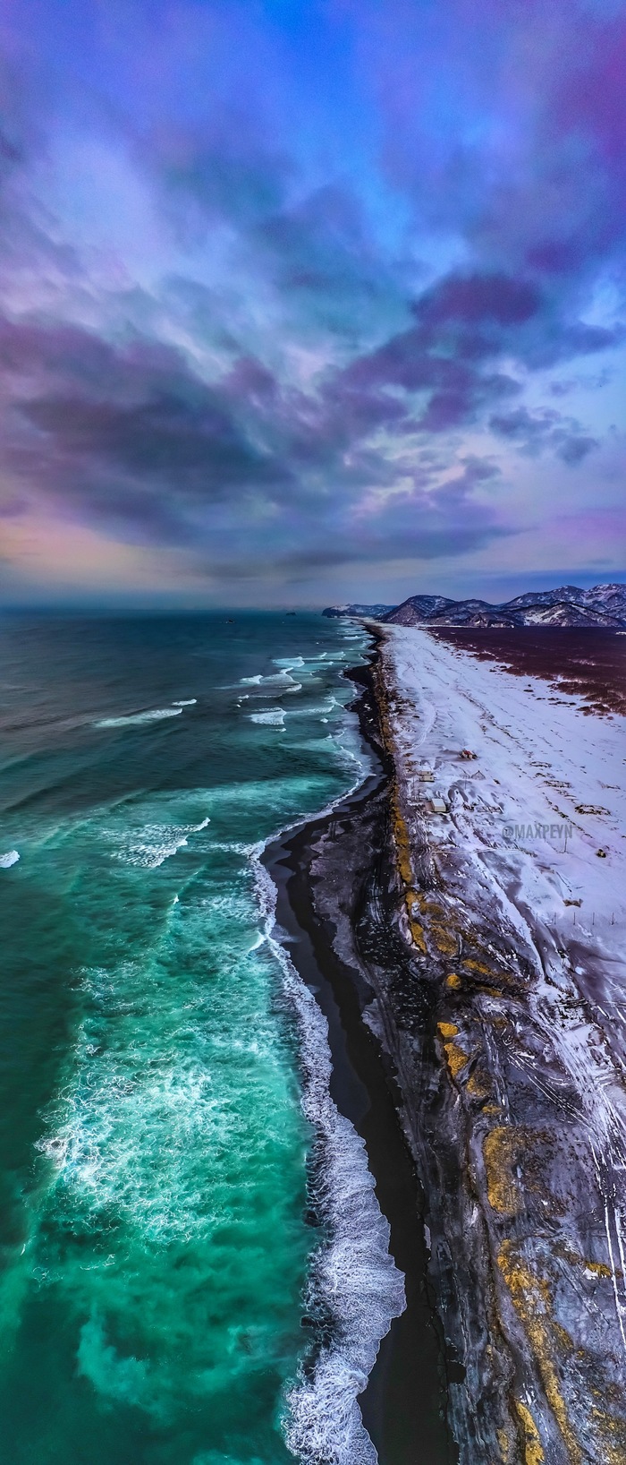 Sunrise KAMCHATKA - My, Kamchatka, Petropavlovsk-Kamchatsky, Sunrise, Nature, Ocean, dawn, Clouds, DJI Mavic PRO, Longpost