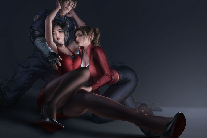 Resident evil 2 - Resident evil, Resident Evil 2: Remake, Leon Kennedy, Ada wong, Claire redfield, Computer games, Art