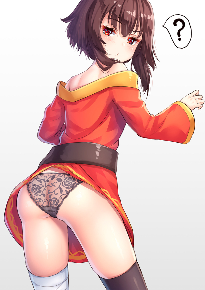 Megumin - NSFW, Konosuba, Megumin, Панцу, Anime Art, Аниме, Арт