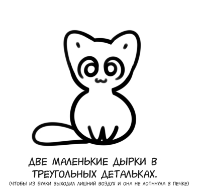 Готовим булочку (рецепт от художника) - Моё, Кот, Рисунок, Инструкция, Милота, Туториал, Длиннопост