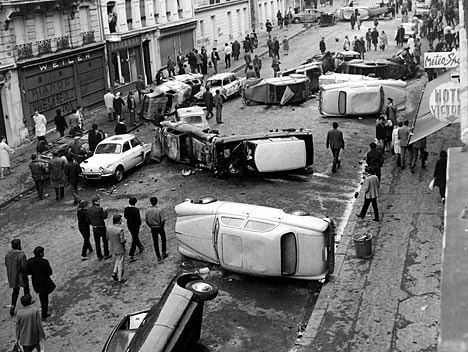 Paris in May 1968 - Paris, Manifestation, Strike, Longpost, Story, Black and white photo