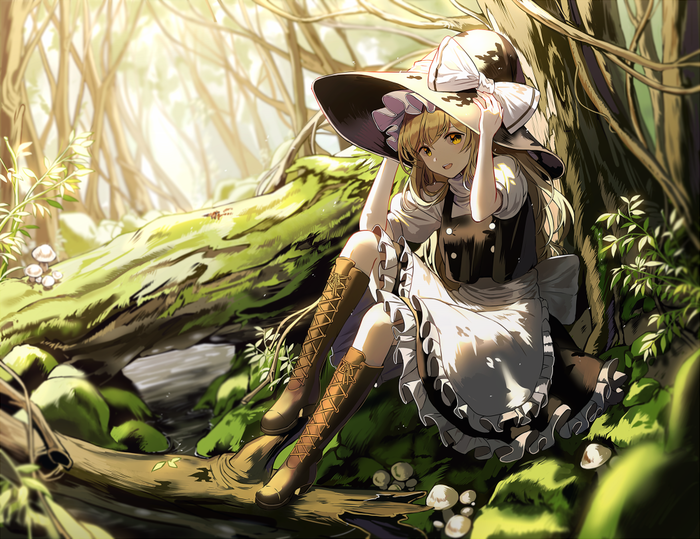 Kirisame Marisa , Anime Art, Touhou, Kirisame Marisa, Silence Girl