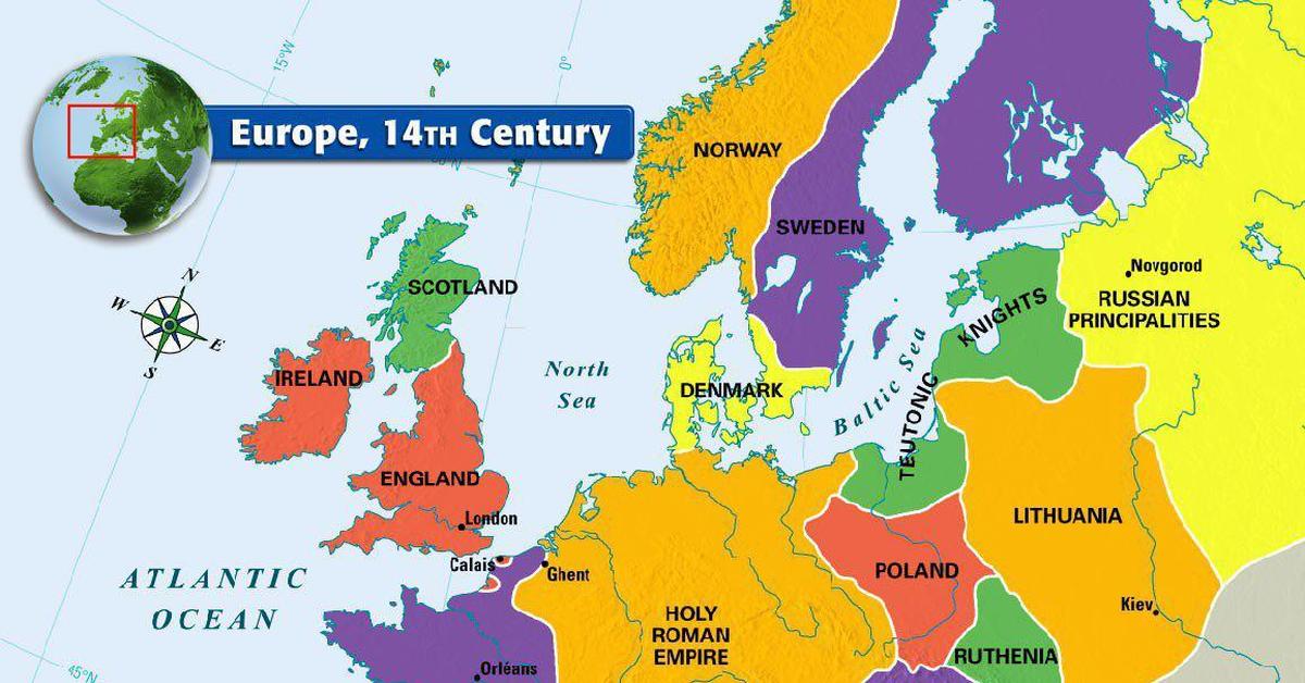 Карта европы 15 век. Карта Европы 14-15 веков. Политическая карта Европы 14 века. Европа 14 века.